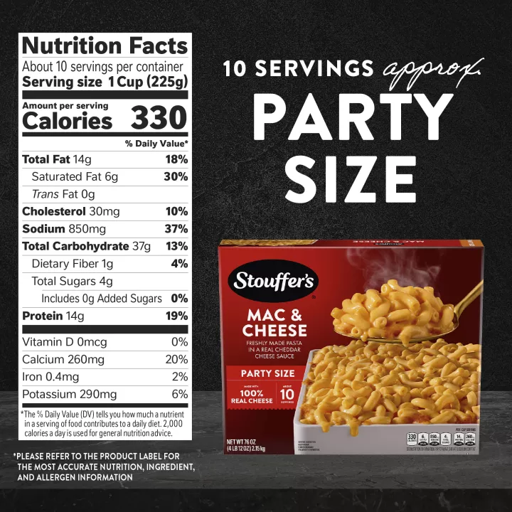 STOUFFER'S® Frozen Party Size Macaroni & Cheese