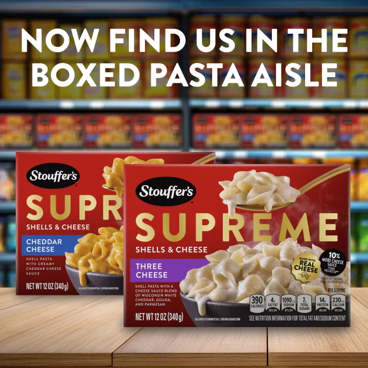 STOUFFERS THREE CHEESE SHELLS & CHEESE