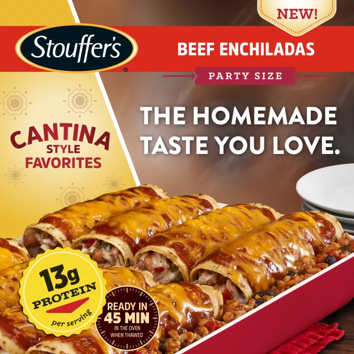STOUFFER'S® Frozen Meal Beef Enchilada Party Size Tray 57oz