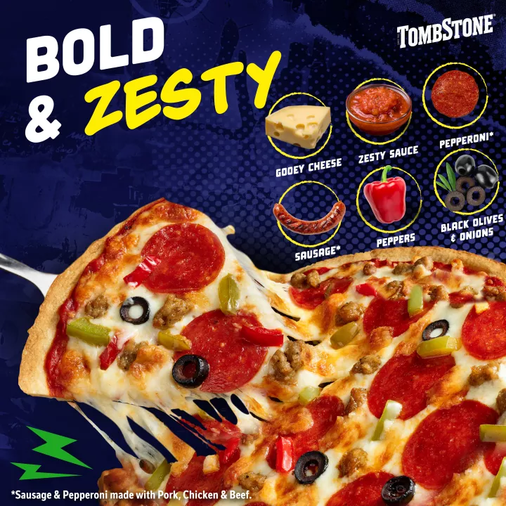Thin Crust Supreme Frozen Pizza | Official TOMBSTONE® PIZZA