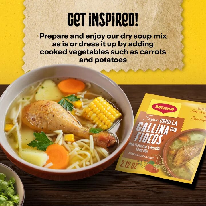 Sopa Criolla Gallina Con Fideos Hen Flavored Noodle Soup Mix