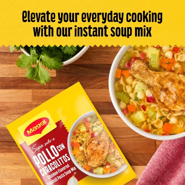 Chicken Flavored Seashell Pasta Soup Mix