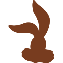 A brown silhouette of the NESQUIK bunny's head.