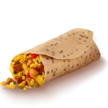 Big Sur Breakfast Burrito flotando con una sombra debajo.