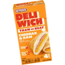 Bright orange deliwich packaging.