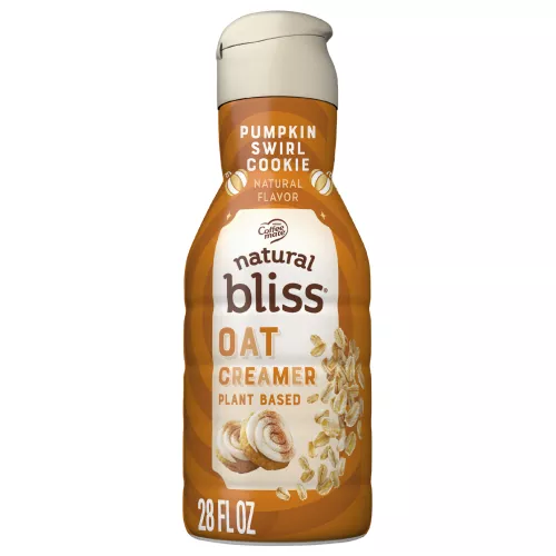 Front Image of a bottle of Pumpkin Swirl Cookie Flavored Oat Milk Coffee Creamer