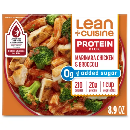 Vista frontal centrada de caja de LEAN CUISINE Frozen Meal Marinara Chicken Broccoli de 8.9oz/PESO NETO 8.9oz (253g)