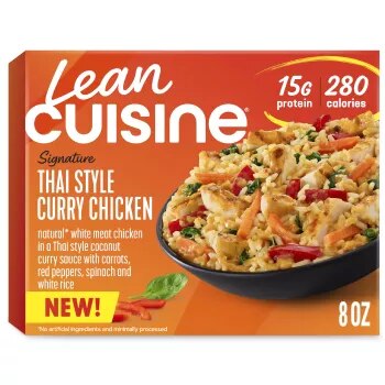 Front Center view of Lean Cuisine Thai Style Curry Chicken Frozen Meal 8oz NET WT 8 oz (226 g) product.