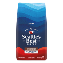 Front Center view of SEATTLE'S BEST COFFEE 6th Ave Bistro Ground Coffee 20oz Bag product.