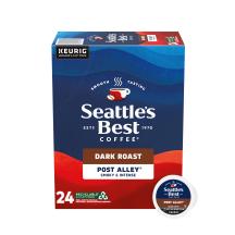 Front Center view of SEATTLE'S BEST COFFEE Ground Dark Roast Smooth-Roast Post Alley Blend Coffee 24 Count 9.7oz Box product.