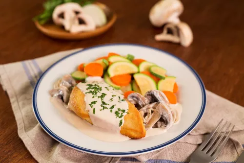 Chicken in a mushroom sauce
