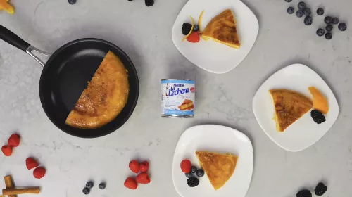 Traditional Pineapple Flan over the Stove
