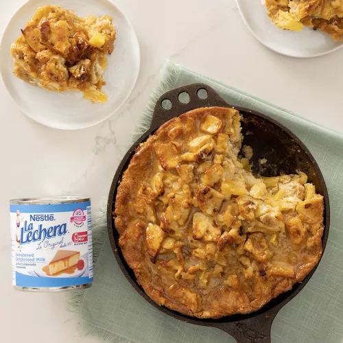 Pineapple and Naan Bread Pudding