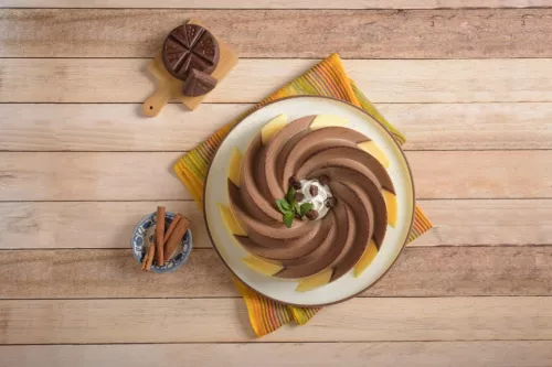 Gelatina de Chocolate con Rompope