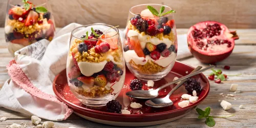 Copón cremoso de berries