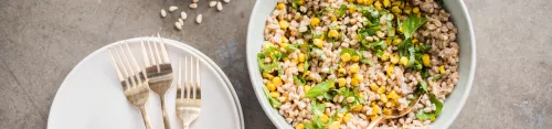 Farro, Corn & Basil Salad