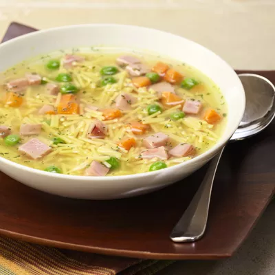 Sopa Rapida y Fácil de Jamón y Verduras