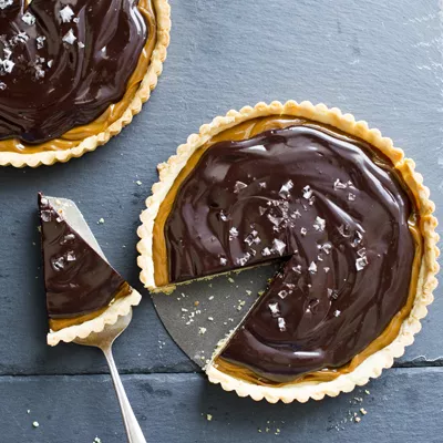 Salted Dulce de Leche Chocolate Tart