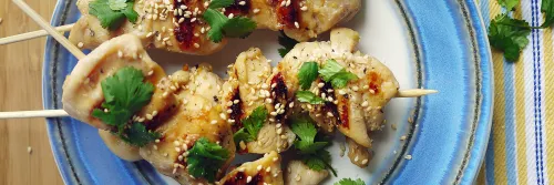 Skewered Sesame Chicken Long Right