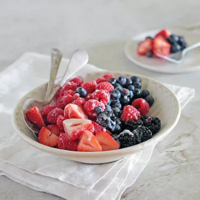 Fresh Fruit with Lime & Sweetened Condensed Milk