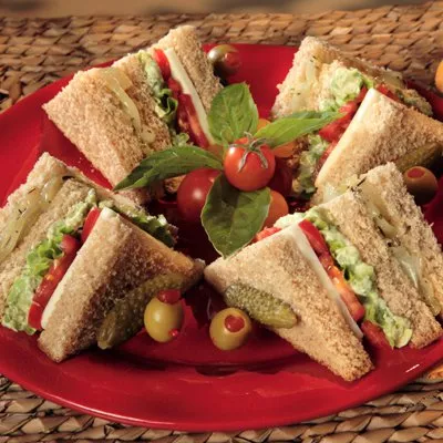 Vegetable Club Sandwich
