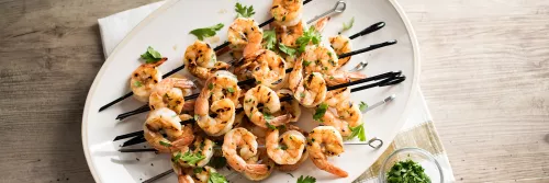 Grilled Shrimp Skewers Long Right