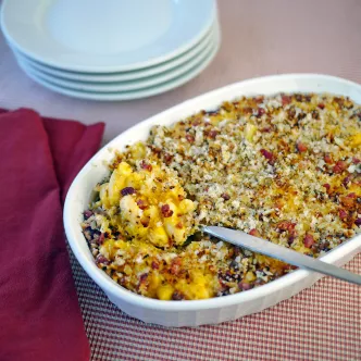 Macaroni with Bacon Bread Crumbs