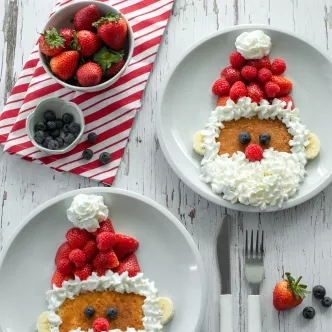 Panqueques de suero de leche de Santa Claus