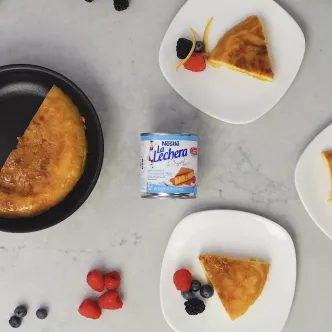 Traditional Pineapple Flan over the Stove