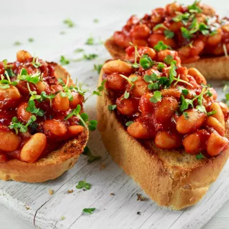 Beans on toast-plating image