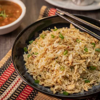 Chicken Fried Rice Plating