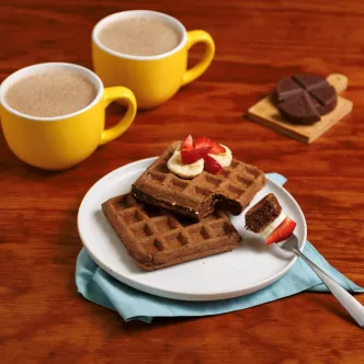 Waffles de Chocolate con Avena