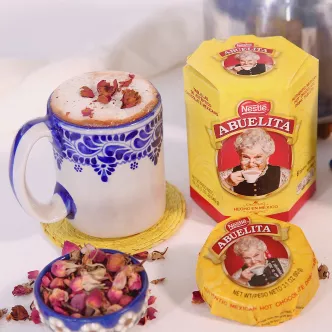 Rose Infused Abuelita Hot Chocolate