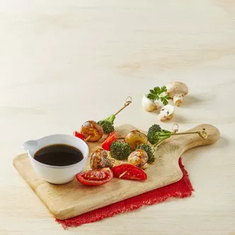 Brochetas de vegetales