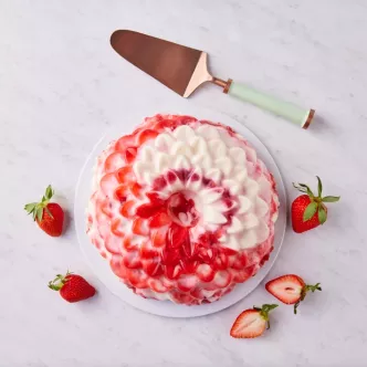 GELATINA de FRESAS con CREMA preparada con Leche Condensada LA LECHERA®