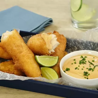 Tiras de pescado rebozado