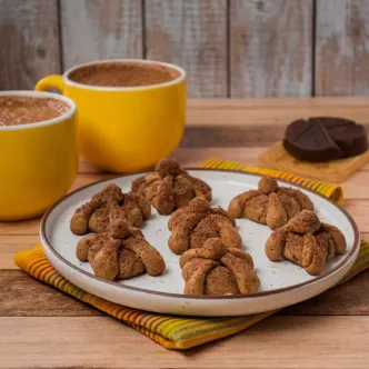 Galletas de Pan de Muerto de Chocolate