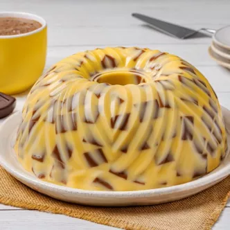 Gelatina de Chocolate con Rompope