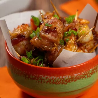 camaroncitos envueltos en tocino