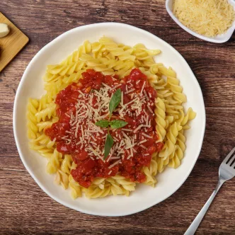 Fusilli en Salsa Estilo Pomodoro