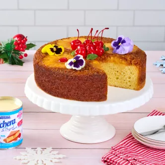 Pastel de piña al revés