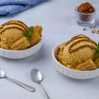 Helado de Dulce de Leche con Churros