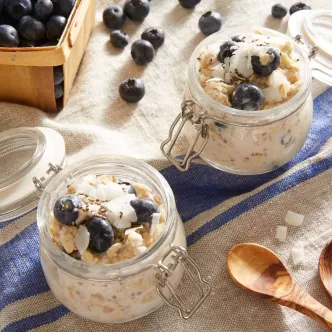 Coconut and Blueberry Overnight Oats