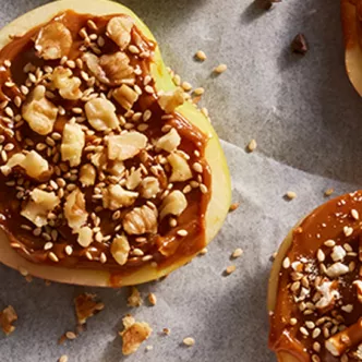 Caramel Apple Slices on a Stick