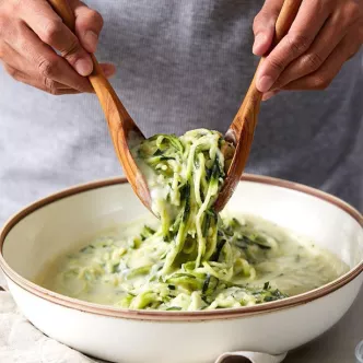Cauliflower Alfredo with Zoodles