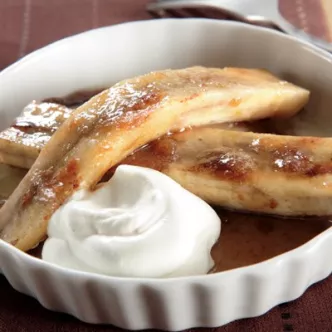 Caramelized Bananas with French Vanilla Cream