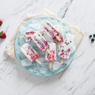 Coconut Berry Ice Pops