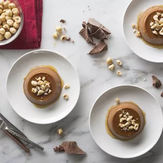 Chocolate Hazelnut Flans