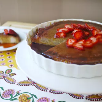 Flan de Fresa