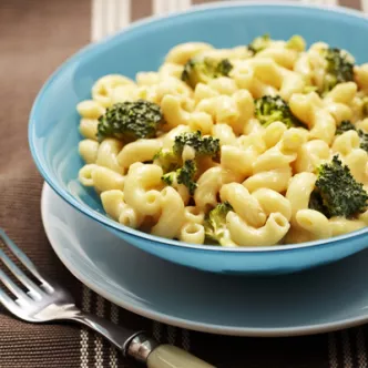 Pasta with Creamy Cheese and Broccoli Sauce